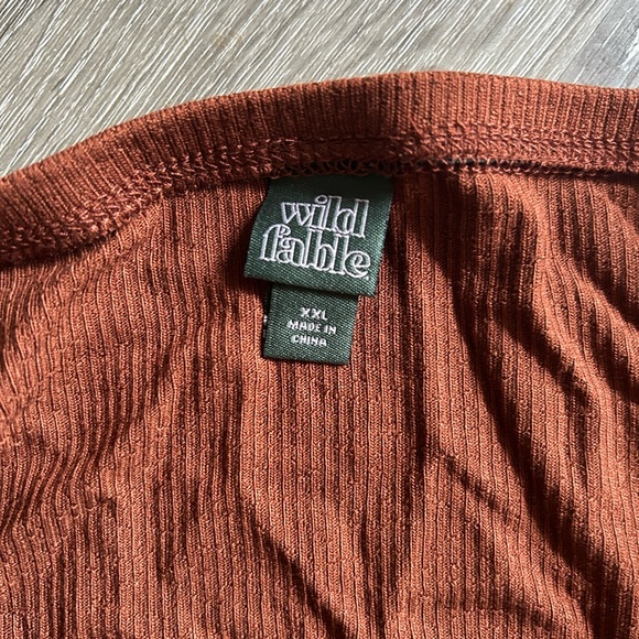 NWT Wild Fable XXL Brown Strapless Tube Top - Picture 2 of 4